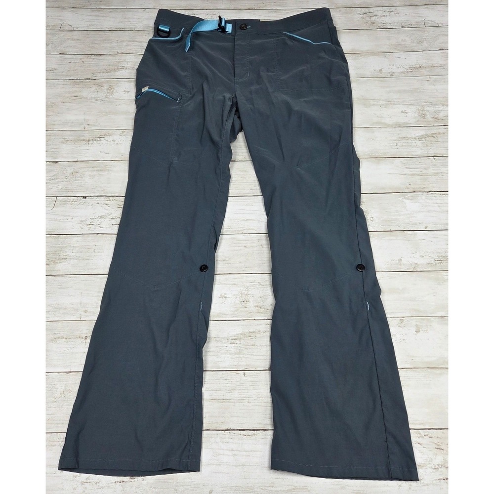 Alpine Parrot Ponderosa Pants Womens 16 Mountain Gray Blue Hiking Outdoor Belted